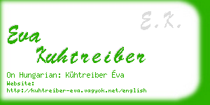 eva kuhtreiber business card